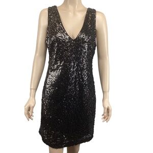 1. State Black‎ & Gold Sequins Open Back Cocktail Dress size Medium